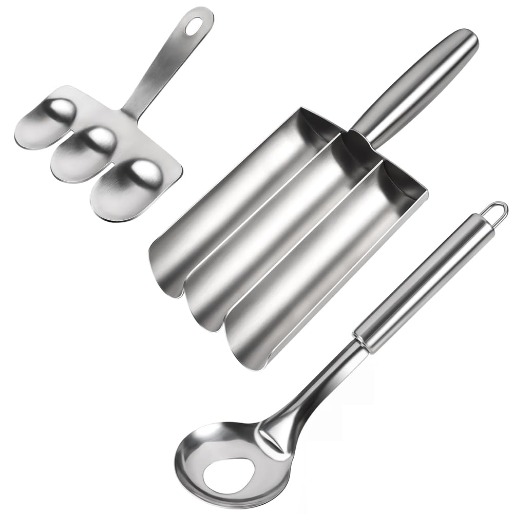 CTRLZS Meatball Scoop Maker, Stainless Steel Meatball Scoop Ball Maker Manual Meatball Maker Tool None-Stick Meatball Maker Easy to Use