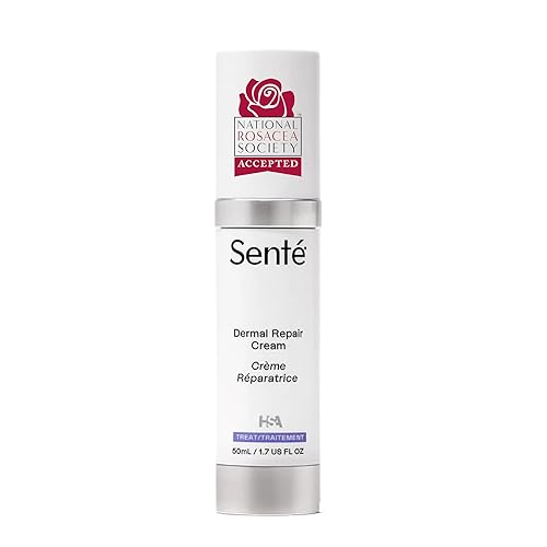 Senté Dermal Repair Crema facial  Nutritiva para rosácea y piel sensible  Hidrata y rejuvenece  con HSA patentada, vitamina E y extracto de té