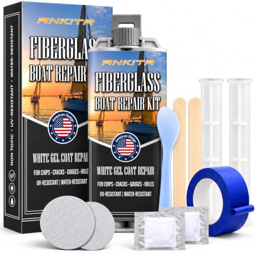 Ankita White Gelcoat Repair Kit for Boats, Fiberglass Boat Repair Kit