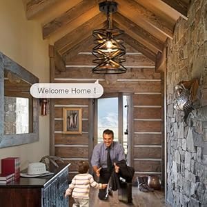 Farmhousependantlightindustrialpendantlightskitchenislandsmallrusticmetalcagedrumchandelierfordiningroomovertablelightingblackwithretrowoodtexturee26base Urban Country Home Decor Farmhouse pendant light industrial pendant lights kitchen island small rustic metal cage drum chandelier for dining room over table lighting black with retro wood texture e26 base urban country home decor