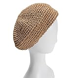 Mustertyp: Fest LMZXH&M Stroh-Barett-Hüte Der Frauen Weinlese-Barett-Kappen-Hut-Damen, A