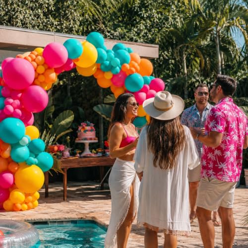 Image of Togvu Orange Balloons, 50Pack 12 Inch Matte Orange Latex Party Balloons for Tropical Aloha Luau Summer Birthday Party Halloween Graduation Thanksgiving Baby Shower Decorations