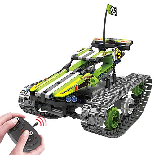 Remote Control Car for Boys - RC Tracked Racer Building Blocks Set Kit, Fun, Educational, Learning, STEM Toys for Kids Age 8, 9, 12, 13 and 14 Year Old Boy Gift Ideas