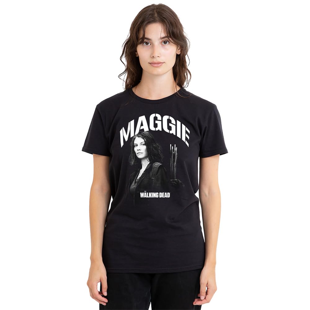The Walking Dead Maggie Mono Ladies T Shirt, Black, XX-Large