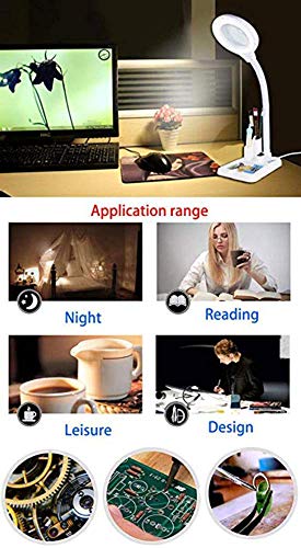 Loupe éclairée portable réglable avec lampe de table YSJNGF - 5