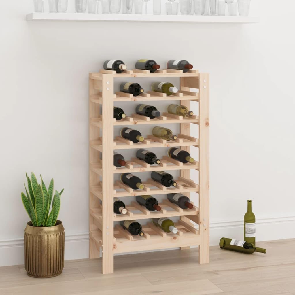 Générique Armadietto per vino in legno di pino massiccio 61,5 x 30 x 107,5 cm, scaffale per bottiglie per riporre fino a 40 bottiglie, telaio robusto con fissaggio a parete incluso, supporto