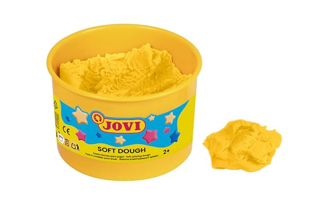 Foto 5 de 7 de Jovi - Soft Dough Pasta Blanda, Estuche de 5 Botes de110 g, Color Amarillo