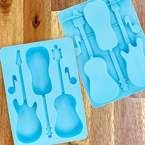 Bandeja de cubitos de hielo guitarra pack 4 azul miniatura 6