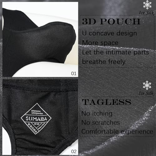 JINSHI Men's Jockstrap Underwear Ice Silk Thong Low-Rise Stretch Tagless M L XL XXL XXXL4