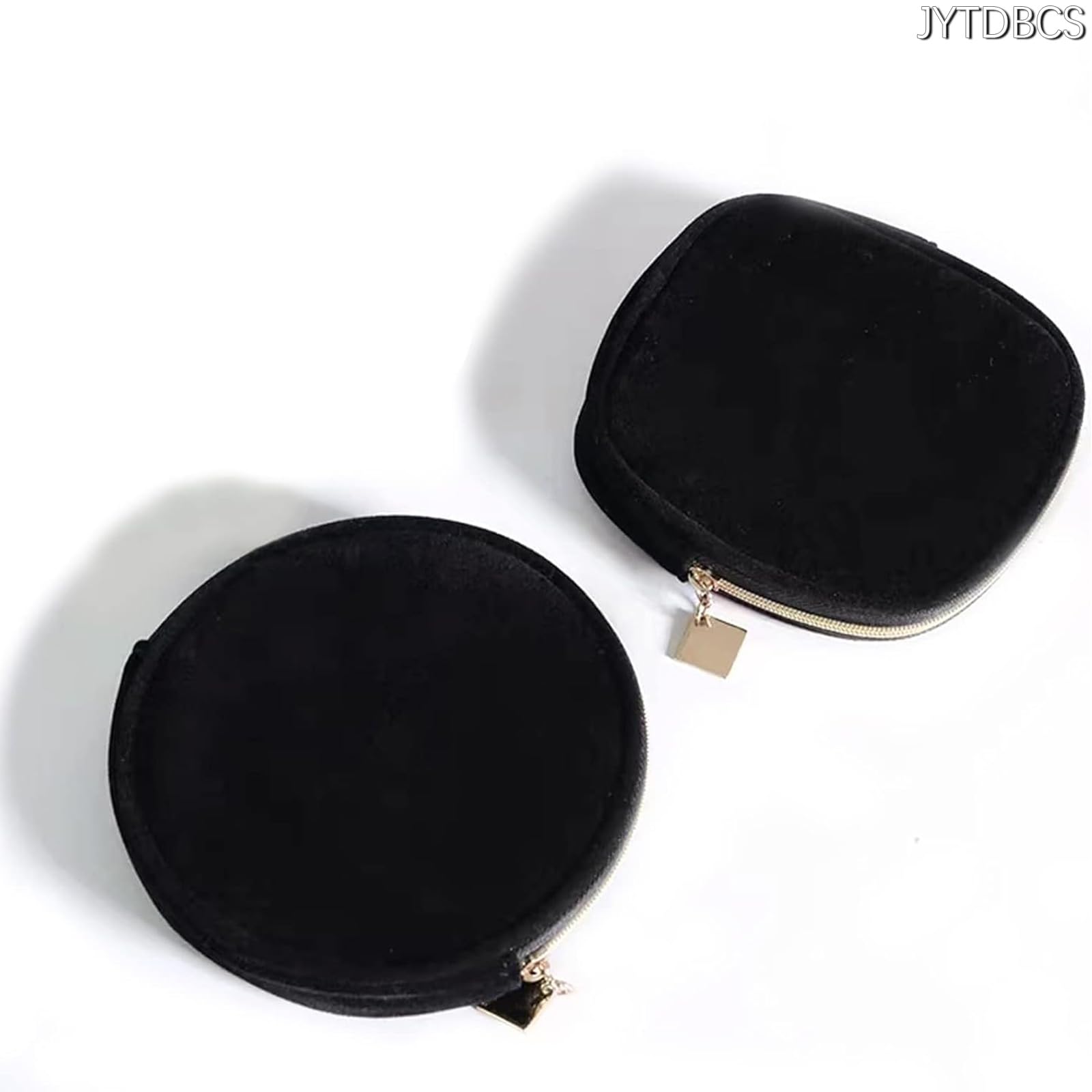 JYTDBCS Makeup Bag Small Portable Protective Case Mini Cosmetic Bag Sundries Lipstick Storage Bag Black - Image 2