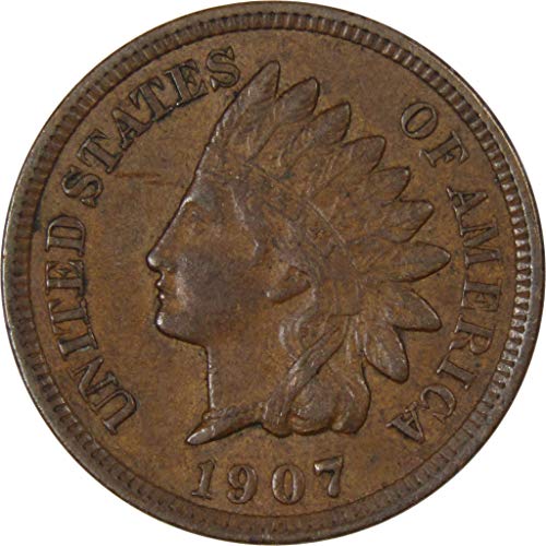 1907 Indian Head Cent XF EF Extremely Fine Bronze Penny 1c Coin Collectible