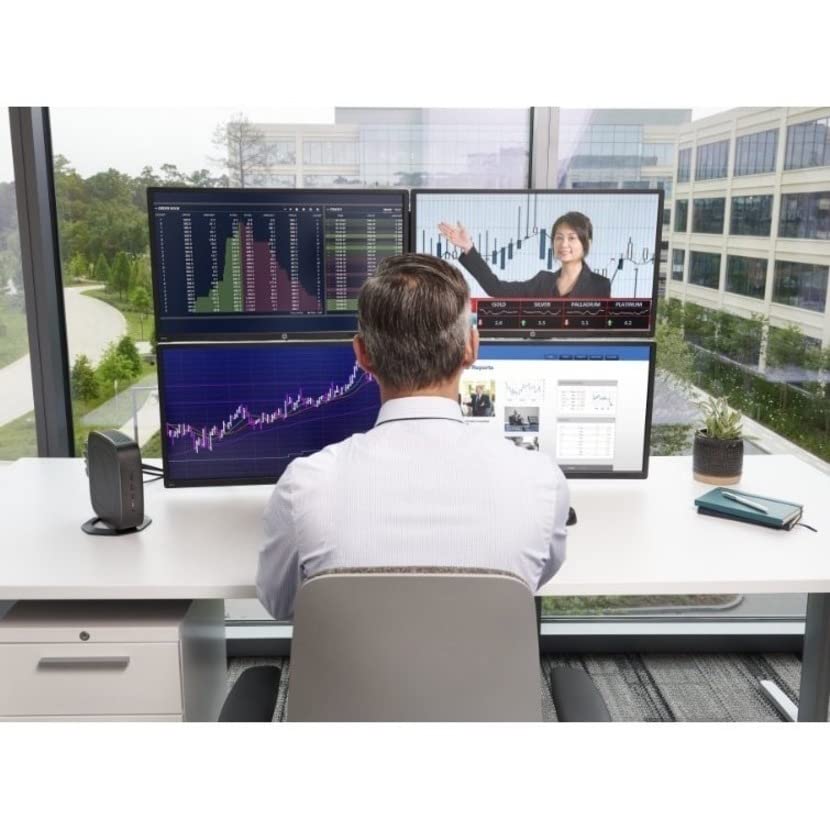Image of HP t740 Thin ClientAMD Ryzen V1756B Quad-core (4 Core) 3.25 GHz - TAA Compliant - AMD Chip - 8 GB RAM DDR4L SDRAM - 32 GB Flash - AMD Radeon Vega 8 Graphics - Gigabit Ethernet ThinPro - DisplayPo