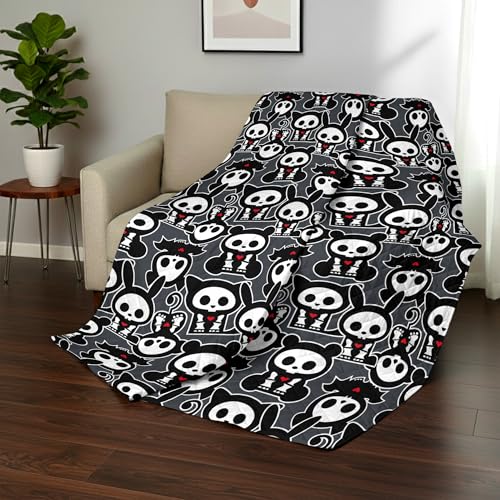 Image of Northwest Skelanimals Party Quilted Throw Blanket 60x80 inches