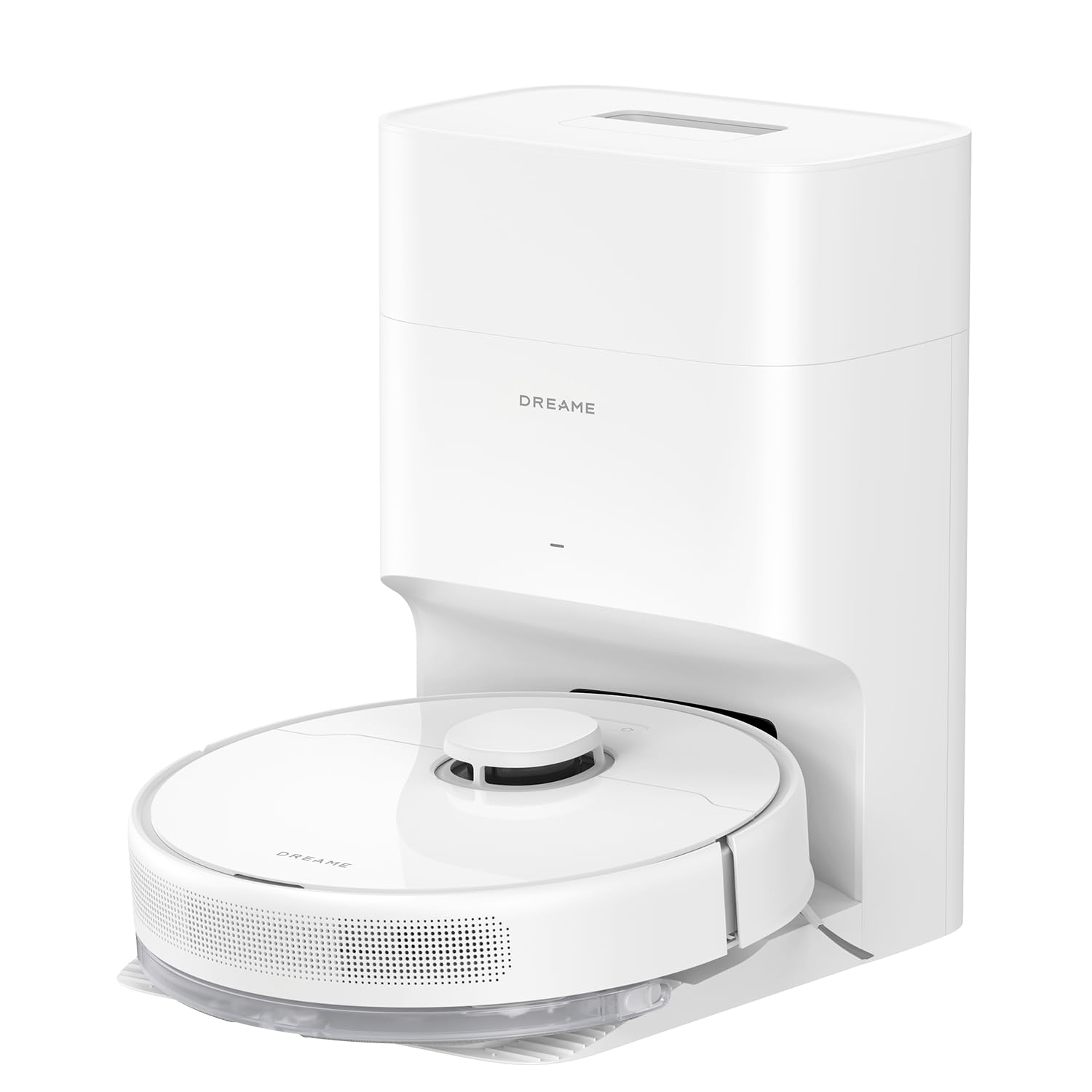 dreame Robot Aspirador D10 Plus Gen 2 con trapeador, succión de 6000 Pa, navegación LiDAR, hasta 90 días de Limpieza Manos Libres, Carga y Vaciado, Cepillo Flotante, Control Remoto Alexa/aplicación