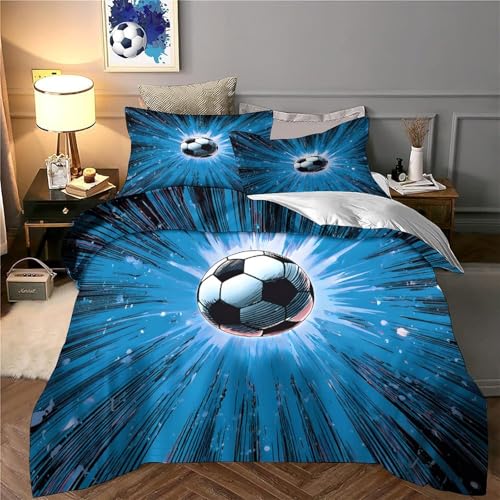 Housse de couette football imprimé 3D microfibre de qualité supérieure - 6