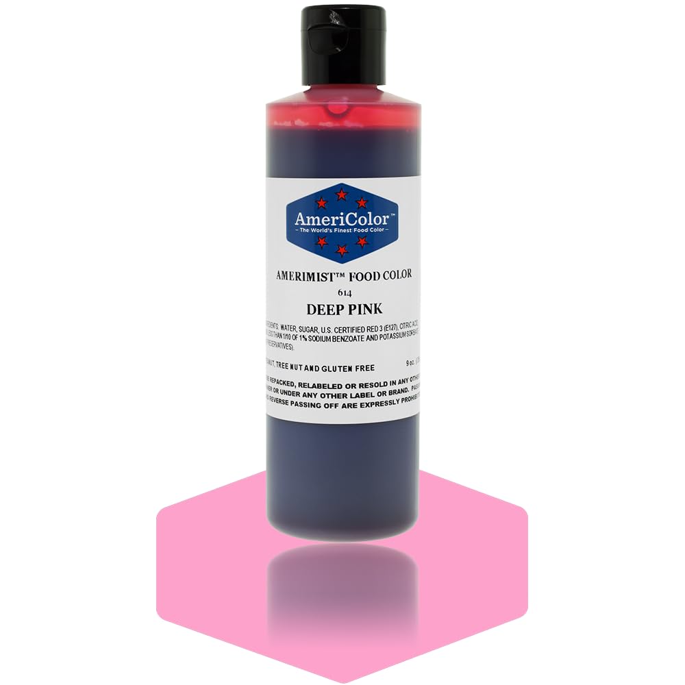 AmeriColor AmeriMist Deep Pink Airbrush Food Color, 9 oz
