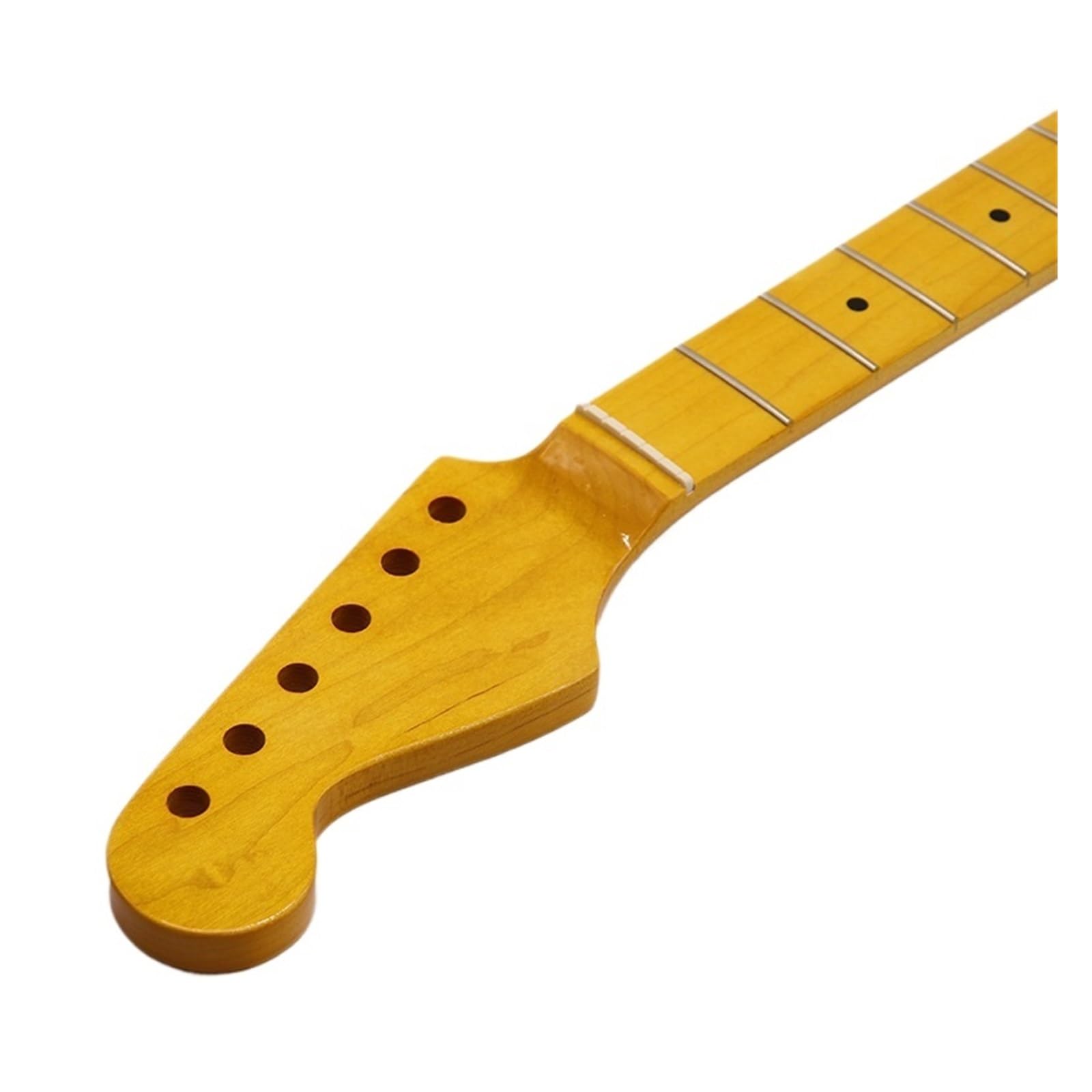 Chitarra elettrica St Neck 6 corde 21 tasti Manico for mancini Manico in legno di acero Leggermente giallo lucido Manico for chitarra modificato fai-da-te