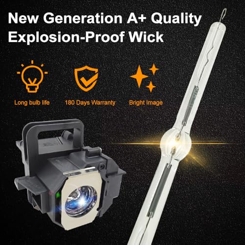 Lámpara de repuesto ELPLP49 compatible con EPSON 200W miniatura 3