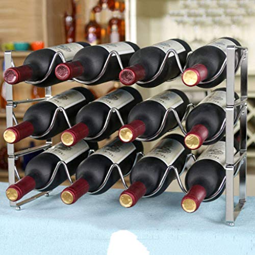 Soporte para botellas apilable de acero inoxidable miniatura 3