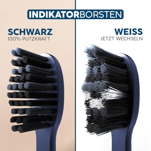 happybrush Aufsteckbürsten 9 Stück für elektrische Schallzahnbürste VIBE 3 | Wechselköpfe mit Icons zur Unterscheidung… – Ansicht 4
