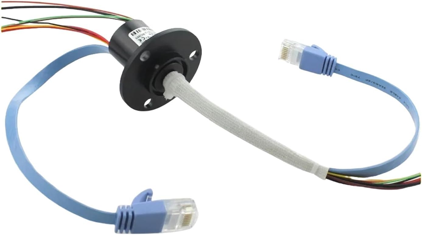 Ethernet Slip Ring 1channel 100BaseT 6 Circuits 2A+2 Circuits 5A with Capsule Slip Ring OD 22mm