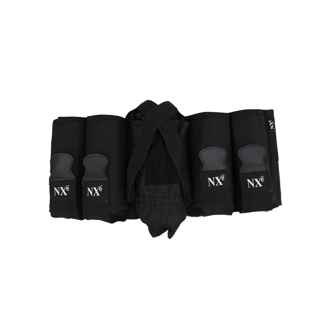 NXE SP 4+1 Pod & Tank Paintball Harness Black + 4 Tubes