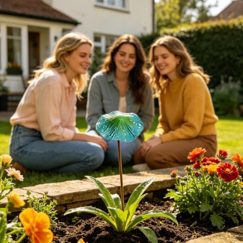 Champignon décoratif de jardin en métal - Ornement rouille pour pelouse et cour