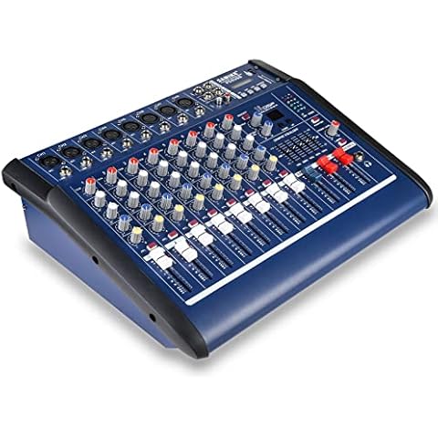 Professional mixer soundboard console 8-channel mic/line input, USB MP3 input, dual-channel 300W high power output, 48V phantom power stereo DJ Studio 16 DPS digital effects mixer Cover