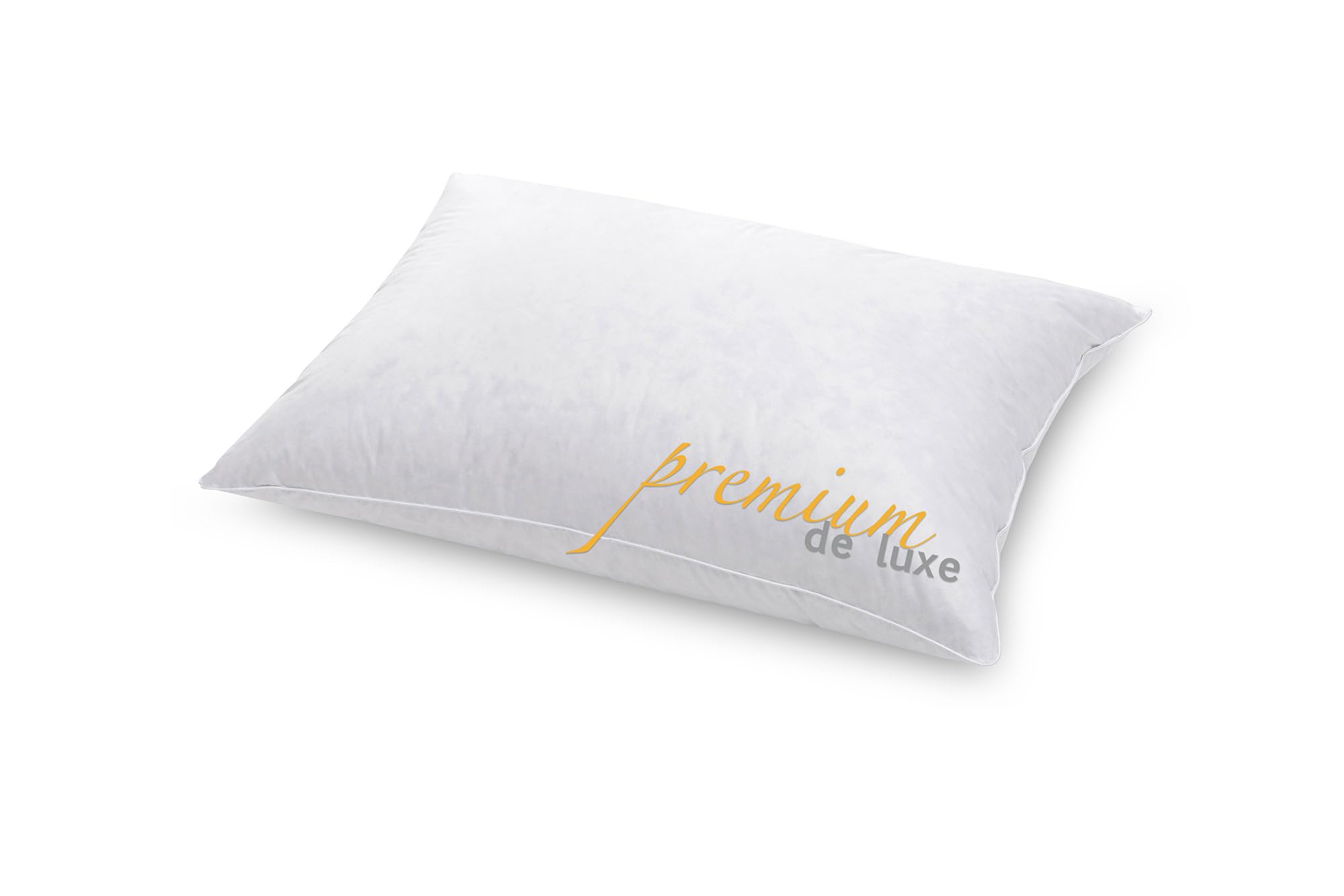 Premium de Luxe Almohada de plumón 50x75 cm - Fabricado en Alemania Almohada de plumas de 100% algodón - Almohada de plumón de 3 cámaras para alérgicos [1er Pack]