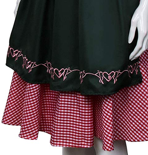 YAOUFBZ Womens Duits bier festival kostuum Beierse traditionele Oktoberfest Halloween partij meid Plaid Fancy Dress Outfit voor Oktoberfest, Fancy Dress Feesten, Thema-evenementen - Afbeelding 5