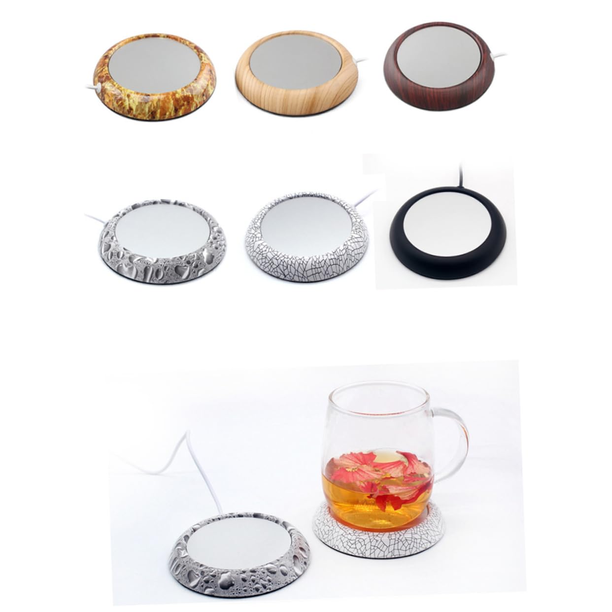 VINTORKY Mug Warmer Heated Mug Cup Warmer Heat Preservation for Tea Water Hot Beverages
