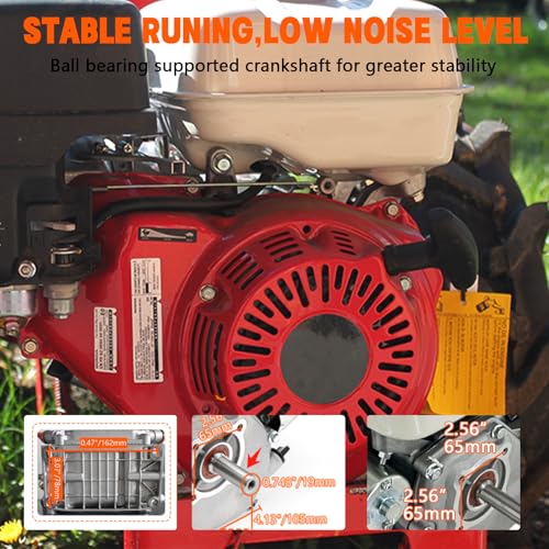 7.5HP 212cc Gas Engine,4-Stroke Horizontal Shaft 3/4"(19mm) Diameter Gasoline Engine,Pull Start Petrol Engine Fit for Go Karts Mini Bike Log Splitters Compressor Water Pumps - Image 5