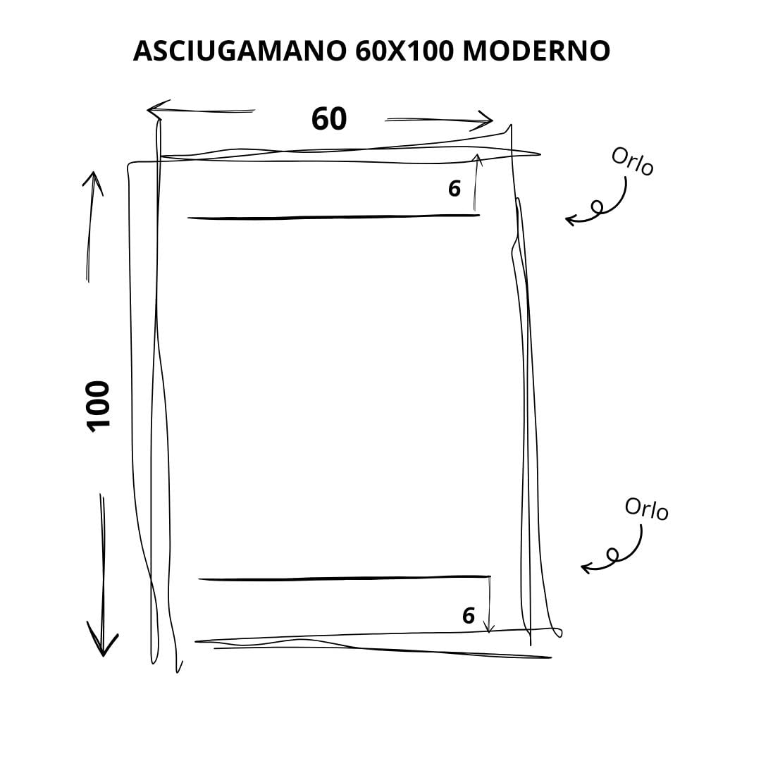 Cuore di lino - Asciugamano leggero per Viso in puro lino 100% Made in Italy Moderno Bianco Ottico (60x100cm)