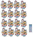 Amscan Paw Patrol Adventures Birthday Party Supplies Bundle includes 16 Postcard Party Invitations and 1 Dinosaur Sticker Sheet