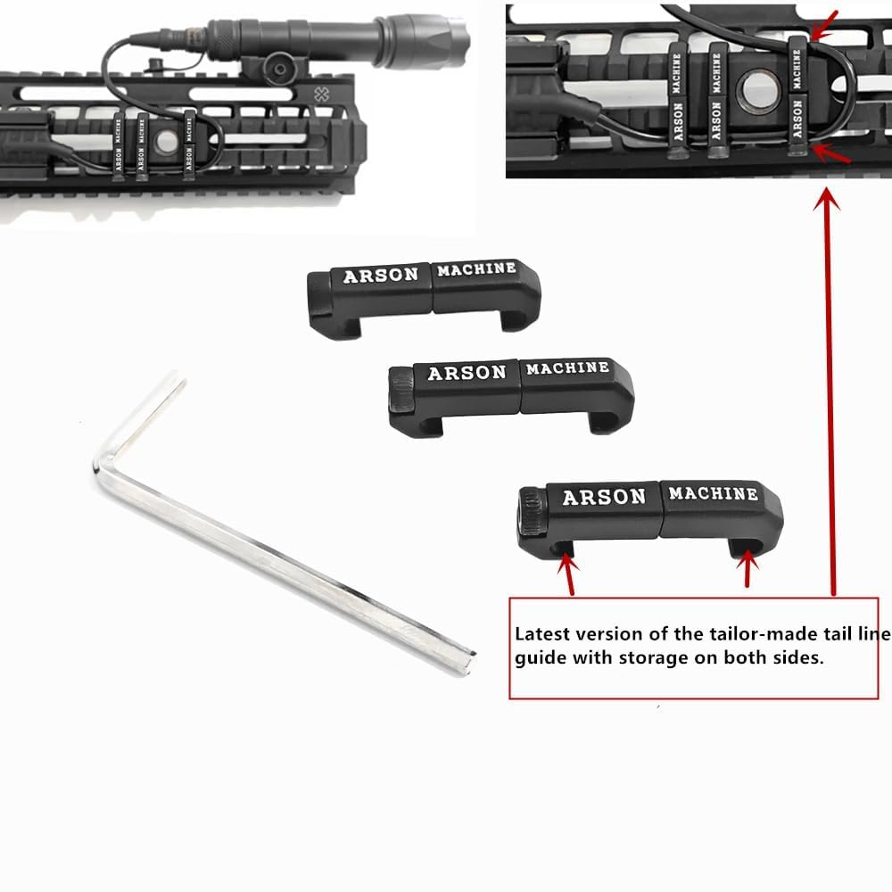 3pcs/Set Metal Wire Guides For Picatinny Rail Flashlight Mouse Tail Switch Wire Clip Slot