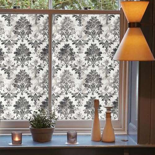 Vinilo Decorativo para Ventanas 15.7x118 pulgadas Blanco y Negro miniatura 3
