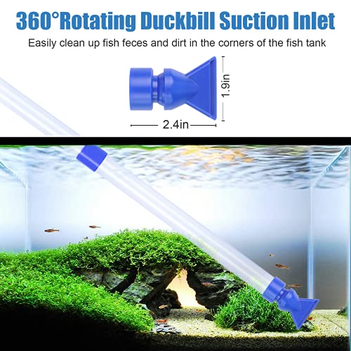 AQQA Aquarium Gravel Cleaner Fish Tank Sand Cleaner Kit Long Nozzle