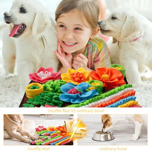Yamobi Schnüffelteppich Hund, Schnüffelteppich für Hunde, Hunde Schnüffelspielzeug interaktives Hundestück,Hundespielmatte für alle Hunderassen 39x39cm