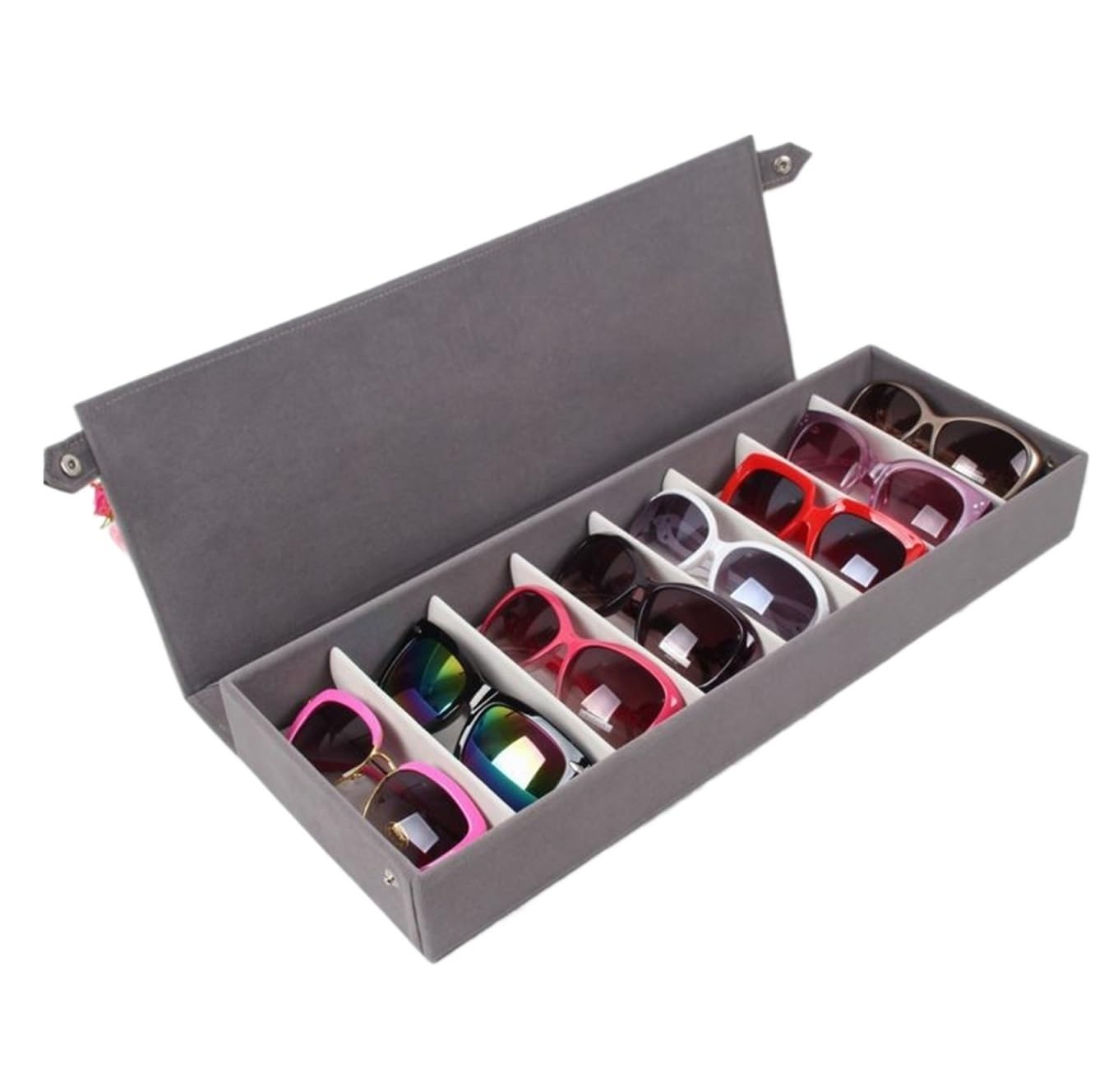 BJfhRH Sunglasses Display For Entryway Glasses Organizer Sunglasses Holder Eyeglasses Display Home Office(Gray)