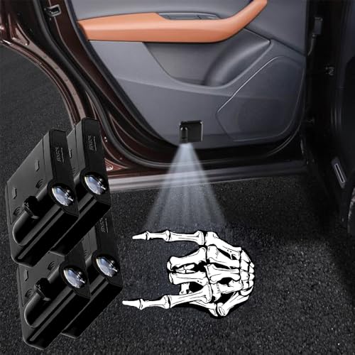 Regalos de dedo de cráneo originales con luces LED de esqueleto para puertas de coche