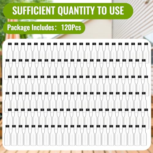 Alotpower Mini Liquor Bottles 50ml/1.7oz 120Pack, Plastic Shot Bottles with Caps-Empty Mini Salad Dressing Bottles with Funnels for Weddings,Party Favors(1.7fl.oz,Set of 120) - Thumbnail 5