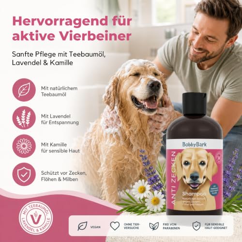 Hundeshampoo Anti Zecken 250ml – Natürliches Zeckenshampoo für Hunde