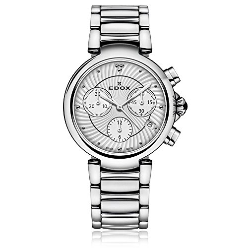 Edox Women's 10220 3M AIN LaPassion Analog Display Swiss Quartz Silver Watch
