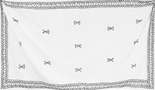 LA LEELA Men's Casual Embroidery Beach Lava Lava Cover-Up Summer Long Swimwear Sarongs for Men Beachwear Vacation Sulu Pareo Wrap One Size Pearl4