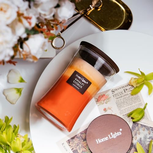 Home Lights HL-2021GG98161 Homelights 3-Layer Candles For Home Scented, 21.52 Oz Natural Soy Wax Scented Candles Burns Up To 100 Hours, Large Jar, Amalfi Citrus thumb #4
