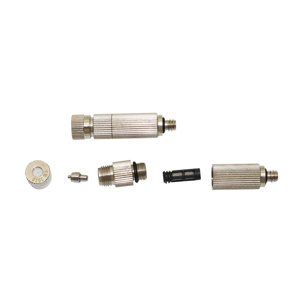 Werkzeuge for Gartenbewässerungssysteme, 40 Stück, 3/16 Zoll Außengewinde, Sprühnebel mit Netzfilter, Edelstahl, Gartenkühlung, Befeuchtung, Sprühnebelsystem, Wassersprinkler