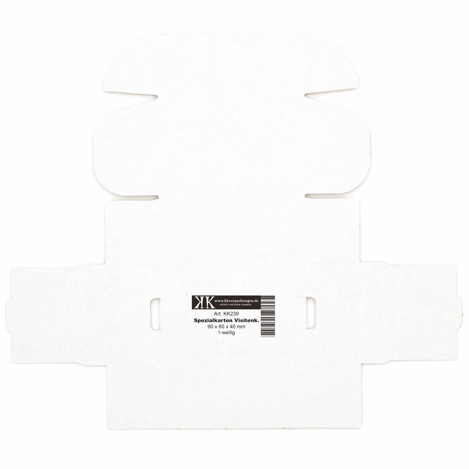 KK Verpackungen Visitenkartenkartons 90x60x40mm | 500 Stück, Faltschachteln Weiß | Wellpappe 1-wellig FEFCO 0427 | Versandkarton für Visitenkarten | Ohne Klebeband aufbaubar