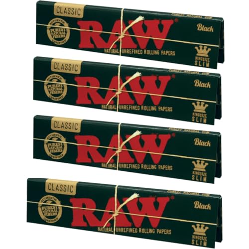 (5X) RAW Black Rolling Papers - Wit Ash - BIGSMOKESUPPLIES