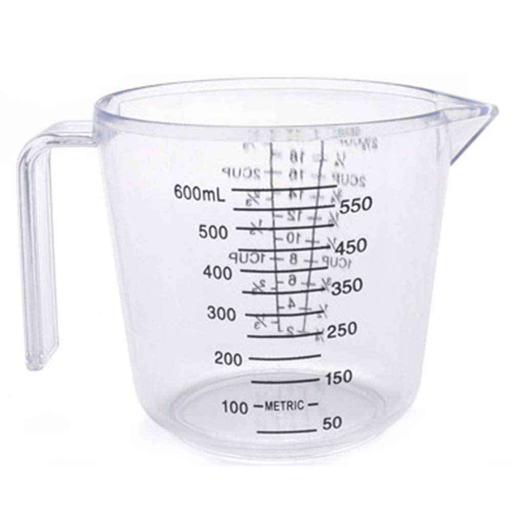 CTRLZS Double-Sided Graduated Plastic Measuring Cup with Graduated Measuring Cup Measuring Cylinder 600Ml