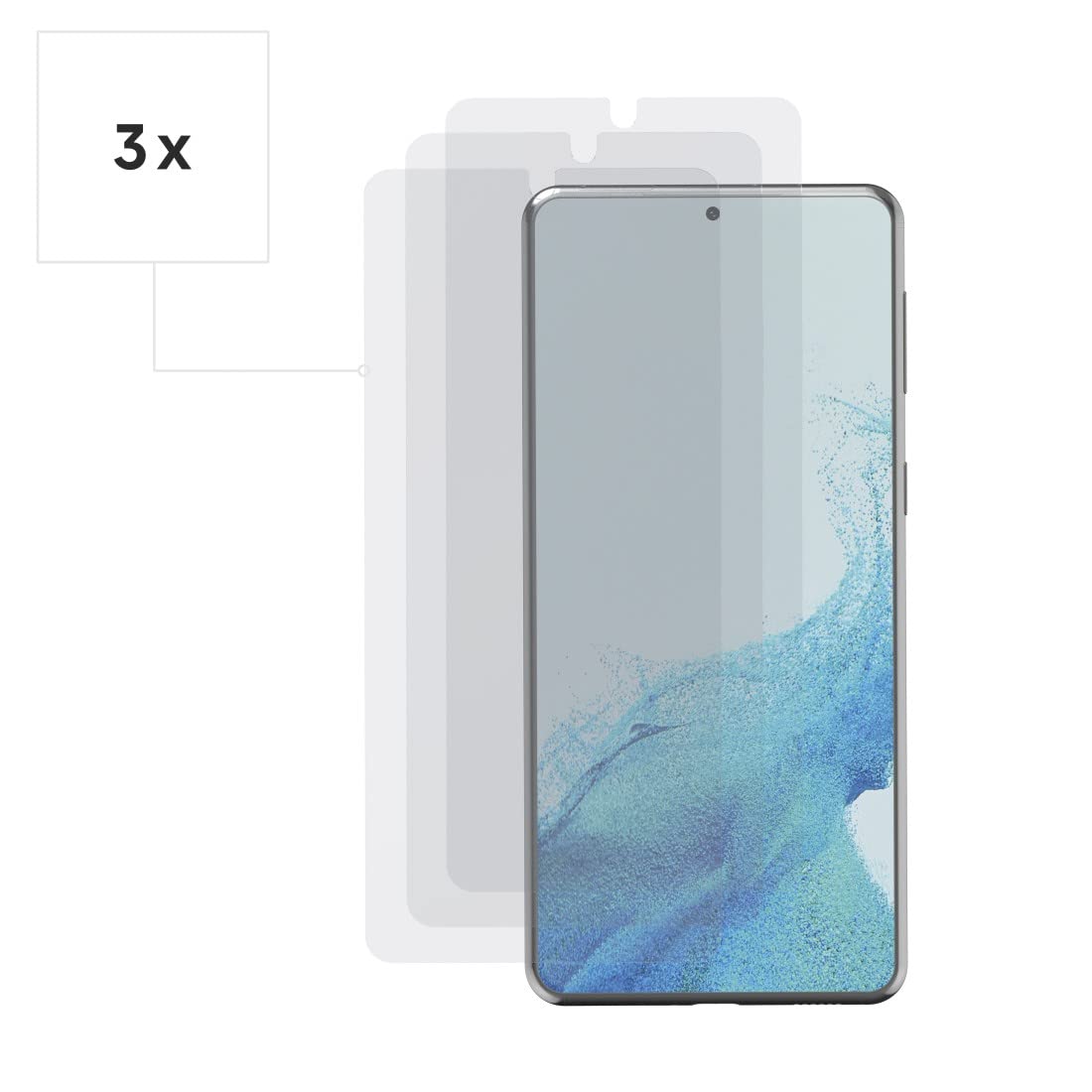 Hama Szkło ochronne do Samsung Galaxy S23, 3 szt. (Galaxy S23 szkło pancerne o twardości 9H, odporne na zarysowania, uderzenia, hartowane szkło bezpieczne klasa ochrony 7, szkło wyświetlacza + pomoc